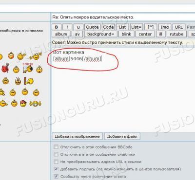 Вставить в текста